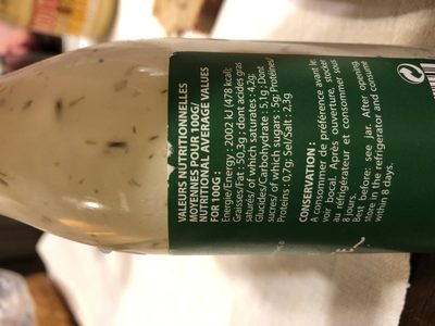 Vinaigrette ciboulette La Vache