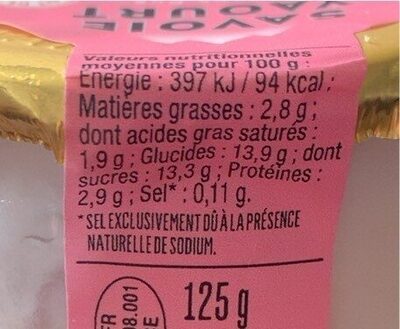 Yaourt framboise alpes