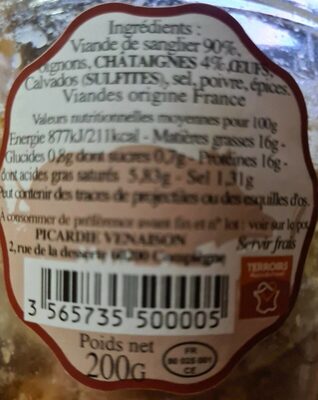 Terrine de sanglier aux châtaignes