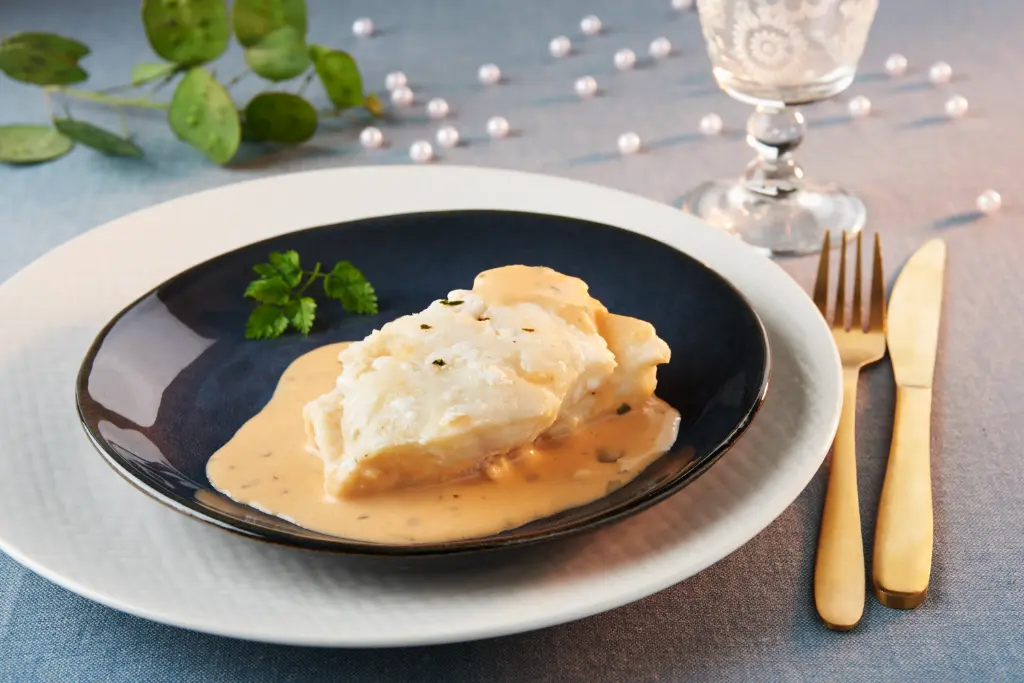 Loup de mer & sa sauce crustacés & Cognac