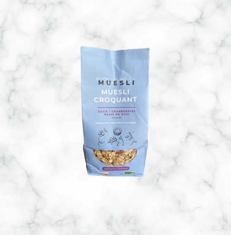 Muesli croquant coco/cranberries/goji