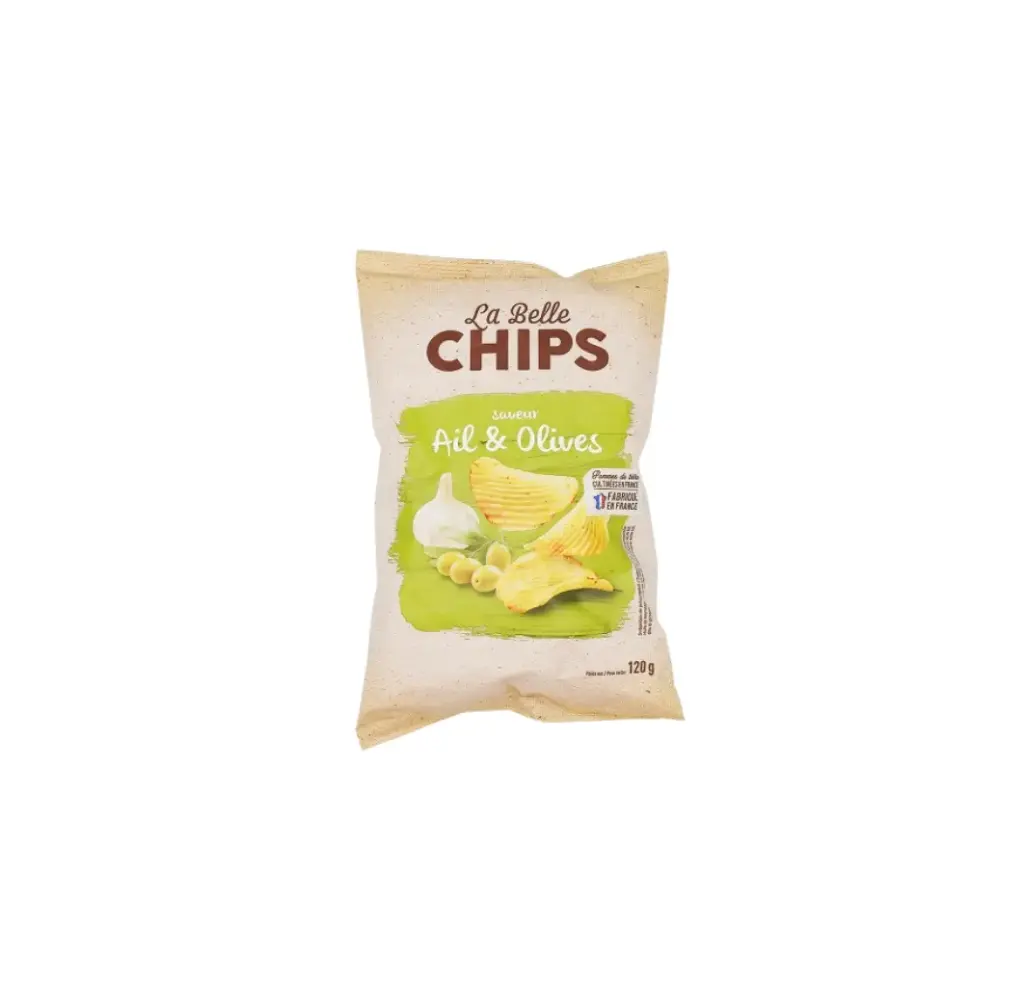 Chips à l'ail et olive 135g