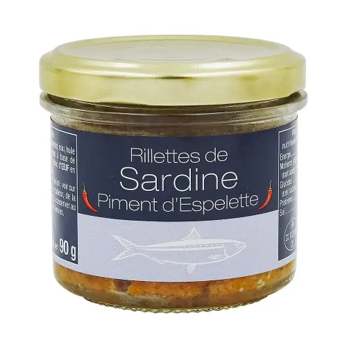 Rillettes de sardine au piment d'espelette 90g