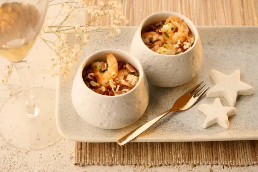 Délice de crevettes au Chablis