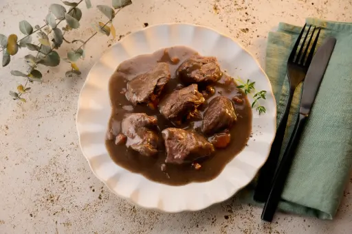 Civet de chevreuil & sa sauce grand veneur