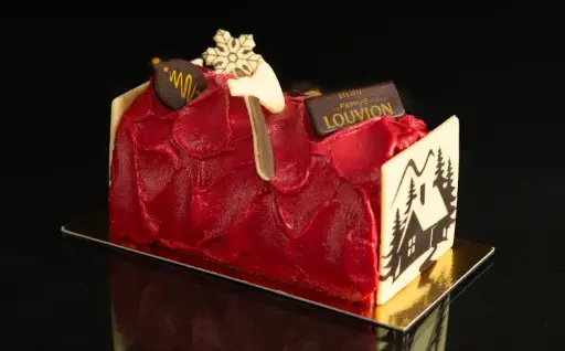 Bûche glacée mangue, passion & fruits rouges