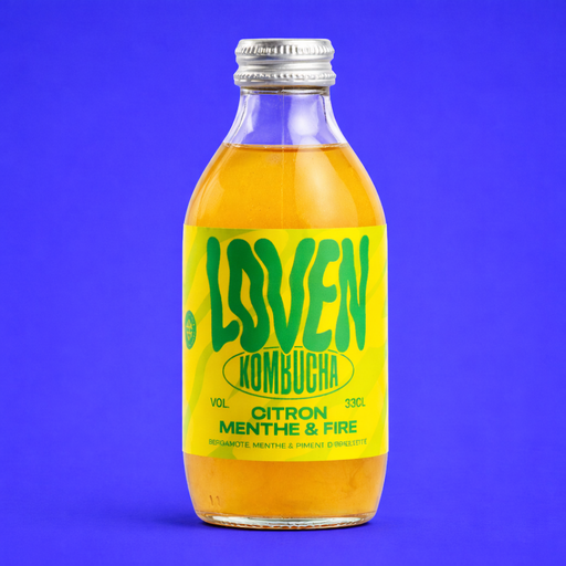 Kombucha citron menthe & fire - 33 cl