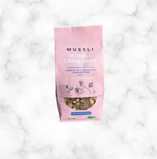 Muesli croquant chocolat/noisettes/cacahuètes