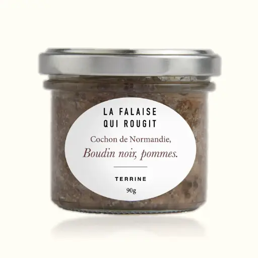 Terrine de cochon boudin noir, pommes